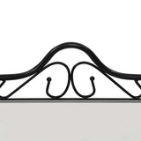 Bedside Table Steel and Tempered Glass 45x30.5x60 cm Black - 45-Degree Angle