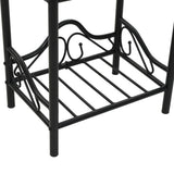 Bedside Tables 2 pcs Steel and Tempered Glass 45x30.5x60 cm Black - Low Angle