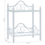 Bedside Tables 2 pcs Steel and Tempered Glass 45x30.5x60 cm White - Extra Image