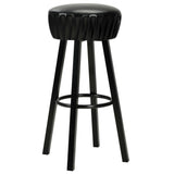 Bar Chairs 2 pcs Black Faux Leather