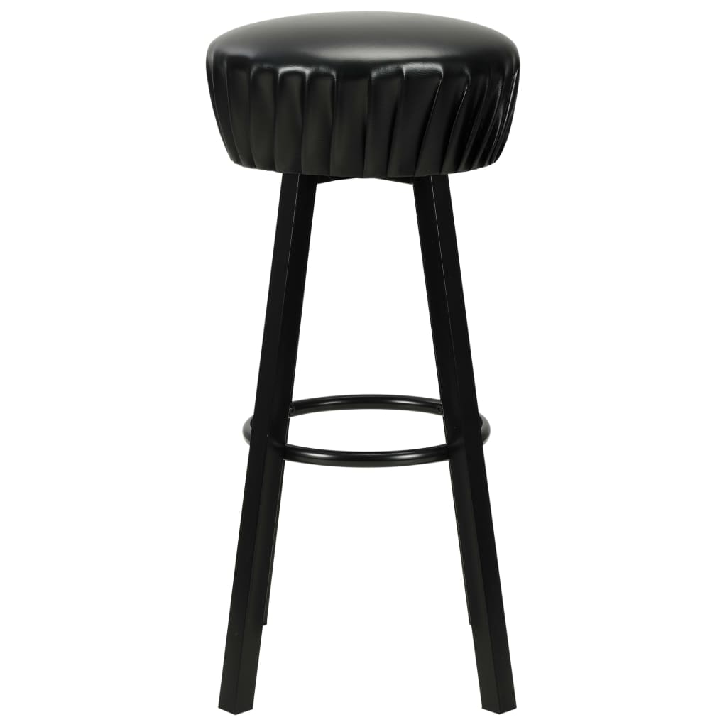 Bar Chairs 2 pcs Black Faux Leather