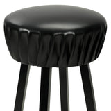 Bar Chairs 2 pcs Black Faux Leather