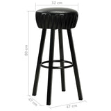 Bar Chairs 2 pcs Black Faux Leather