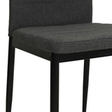 Dining Chairs 2 pcs Dark Grey Fabric - Rear View