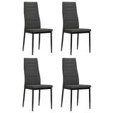 Dining Chairs 4 pcs Dark Grey Fabric