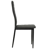 Dining Chairs 4 pcs Dark Grey Fabric - Top-Down View