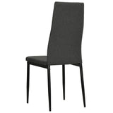 Dining Chairs 4 pcs Dark Grey Fabric - 45-Degree Angle