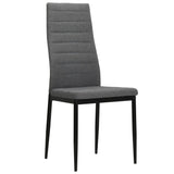 Dining Chairs 2 pcs Light Grey Fabric - Front View