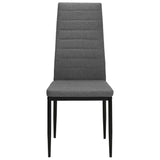 Dining Chairs 4 pcs Light Grey Fabric