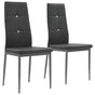 Dining Chairs 2 pcs Grey Faux Leather