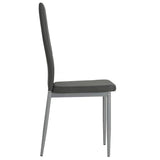 Dining Chairs 2 pcs Grey Faux Leather