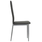 Dining Chairs 2 pcs Grey Faux Leather