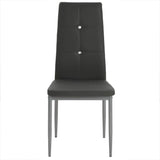 Dining Chairs 2 pcs Grey Faux Leather