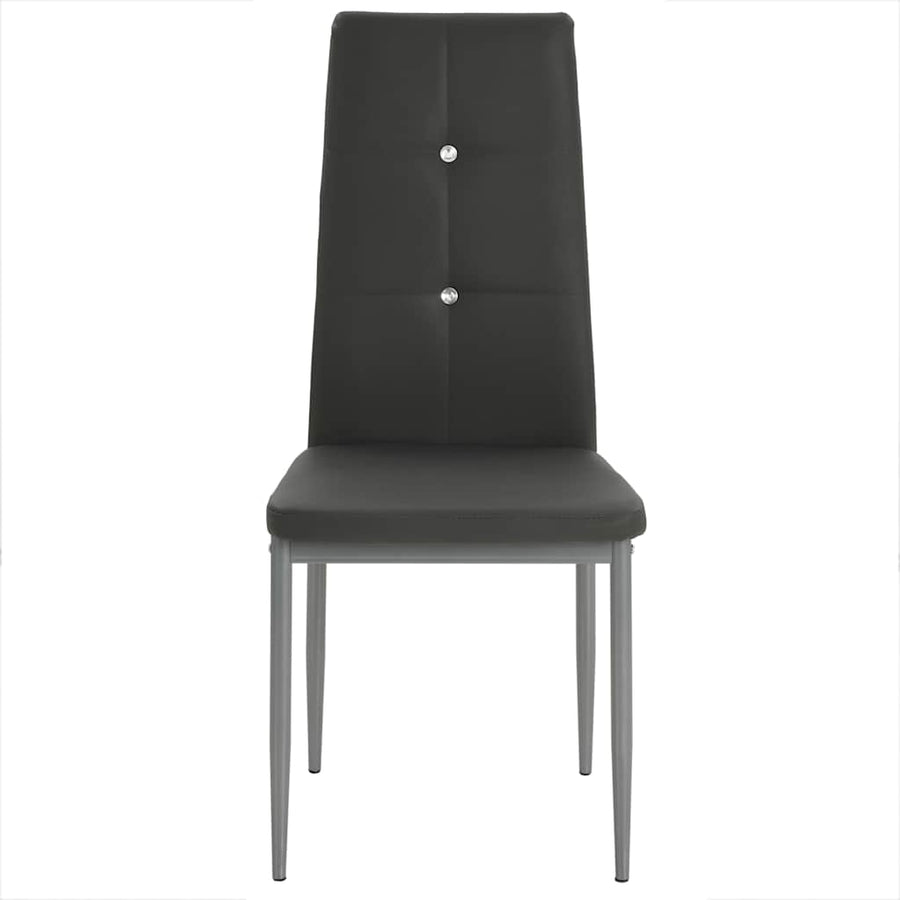Dining Chairs 2 pcs Grey Faux Leather