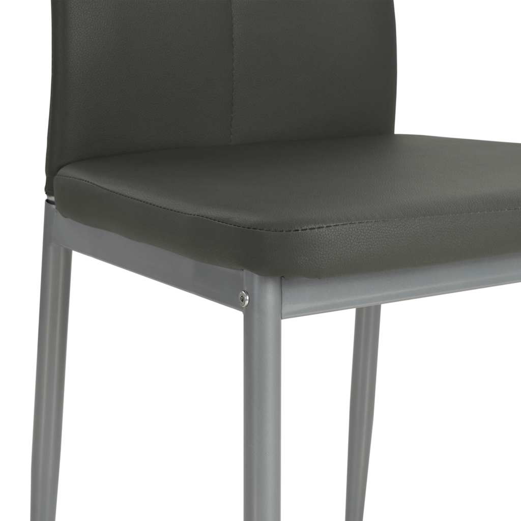 Dining Chairs 2 pcs Grey Faux Leather