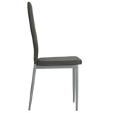 Dining Chairs 4 pcs Grey Faux Leather