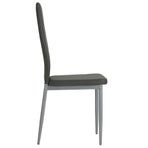 Dining Chairs 4 pcs Grey Faux Leather