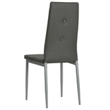 Dining Chairs 4 pcs Grey Faux Leather