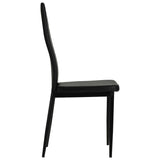 Dining Chairs 4 pcs Black Faux Leather - Top-Down View
