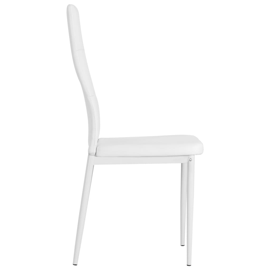 Dining Chairs 2 pcs White Faux Leather