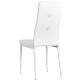 Dining Chairs 2 pcs White Faux Leather - 45-Degree Angle
