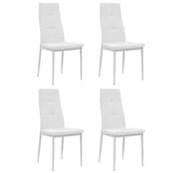 Dining Chairs 4 pcs White Faux Leather