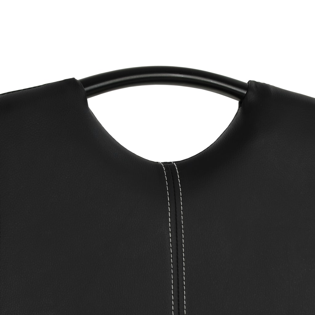 Cantilever Dining Chairs 4 pcs Black Faux Leather