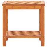 Side Table Solid Acacia Wood 45x33x45 cm