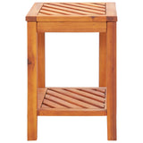 Side Table Solid Acacia Wood 45x33x45 cm - Side View