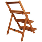 3-Tier Plant Stand 50x63x80 cm Solid Acacia Wood - Top-Down View