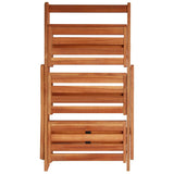 3-Tier Plant Stand 50x63x80 cm Solid Acacia Wood - 45-Degree Angle