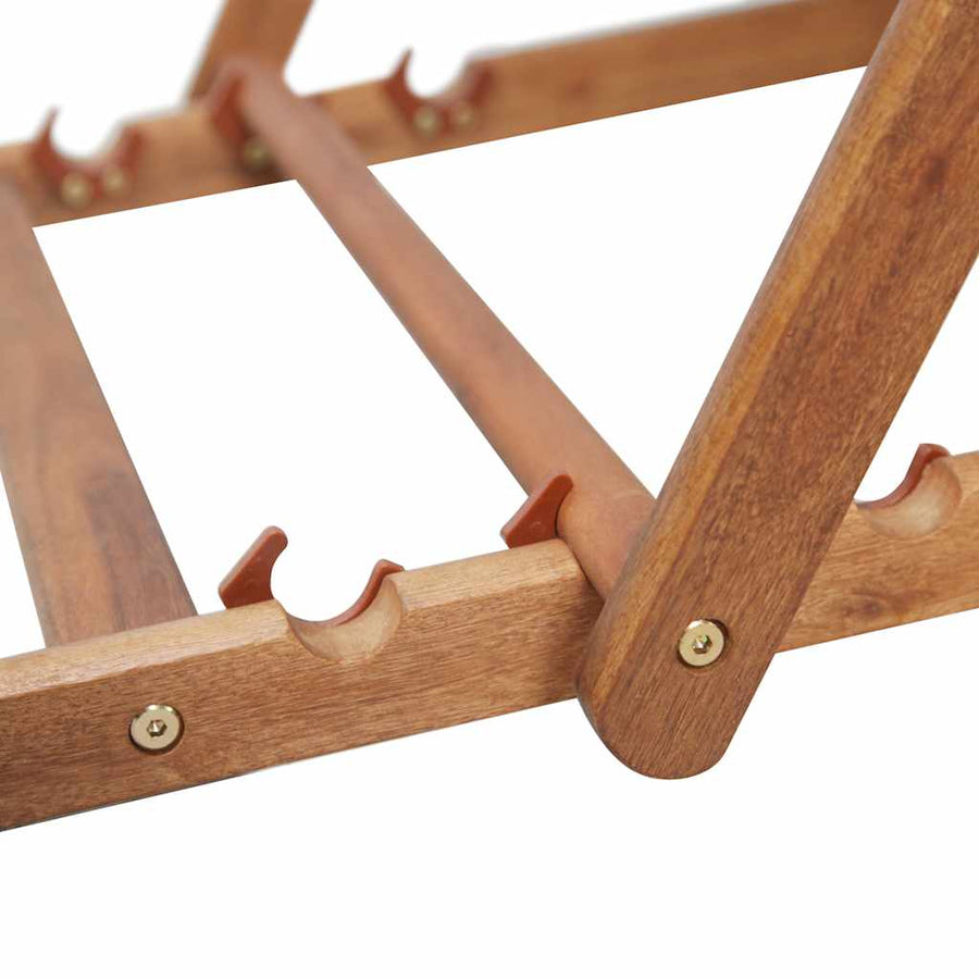 Folding Chair Fabric and Wooden Frame Multicolour