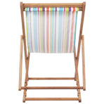 Folding Chair Fabric and Wooden Frame Multicolour