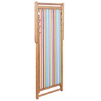 Folding Chair Fabric and Wooden Frame Multicolour