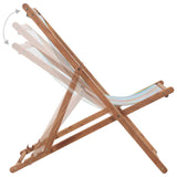 Folding Beach Chair Fabric and Wooden Frame Multicolour - 45-Degree Angle
