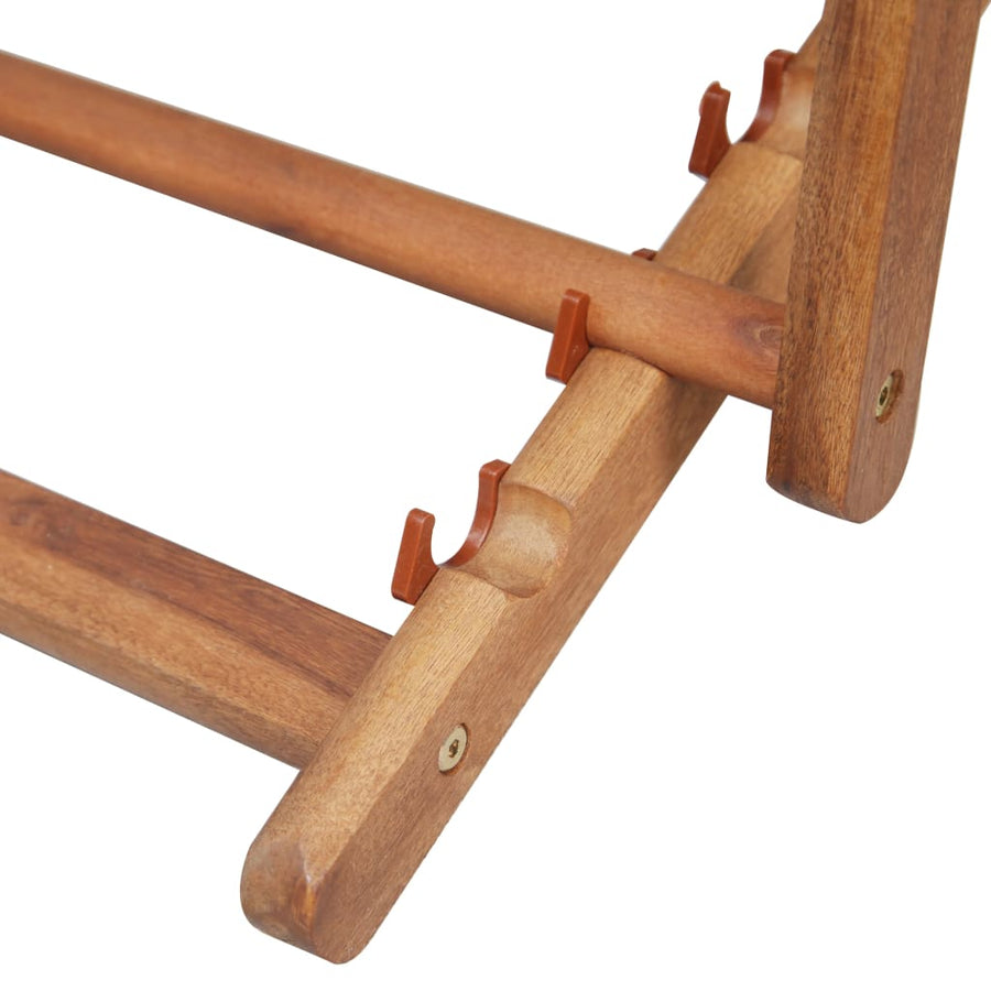 Folding Chair Fabric and Wooden Frame Multicolour