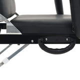 Portable Facial Treatment Chair Faux Leather 185x78x76 cm Black - 45-Degree Angle
