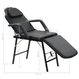 Portable Facial Treatment Chair Faux Leather 185x78x76 cm Black - Extra Image
