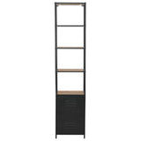 Bookcase Solid Firwood and Steel 40.5x32.5x180 cm - Front View