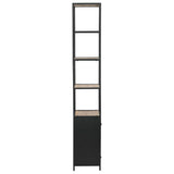 Bookcase Solid Firwood and Steel 40.5x32.5x180 cm - Side View