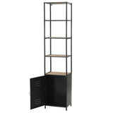 Bookcase Solid Firwood and Steel 40.5x32.5x180 cm - 45-Degree Angle