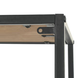 Bookcase Solid Firwood and Steel 90.5x35x180 cm - Close-Up Angle