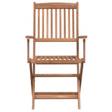 5 Piece Folding Outdoor Dining Set Solid Acacia Wood - 45-Degree Angle