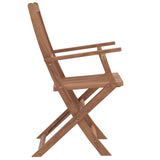 5 Piece Folding Outdoor Dining Set Solid Acacia Wood - Rear View