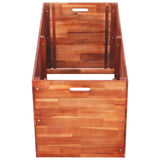 Garden Raised Bed Acacia Wood 100x50x50 cm - Front View