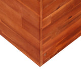 Garden Raised Bed Acacia Wood 100x50x50 cm - Top-Down View