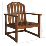 Garden Sofa Chairs 2 pcs Solid Acacia Wood - Low Angle