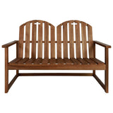 Garden Bench 110 cm Solid Acacia Wood - Front View