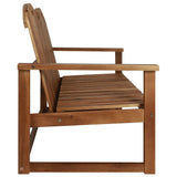 Garden Bench 110 cm Solid Acacia Wood - Side View
