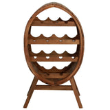 Wine Rack 13 Bottles Solid Acacia Wood - Front View